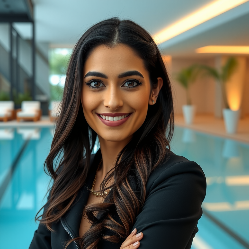 Portrait of Layla Al-Mansouri, Director of Guest Experience at SkyPoolWithAura